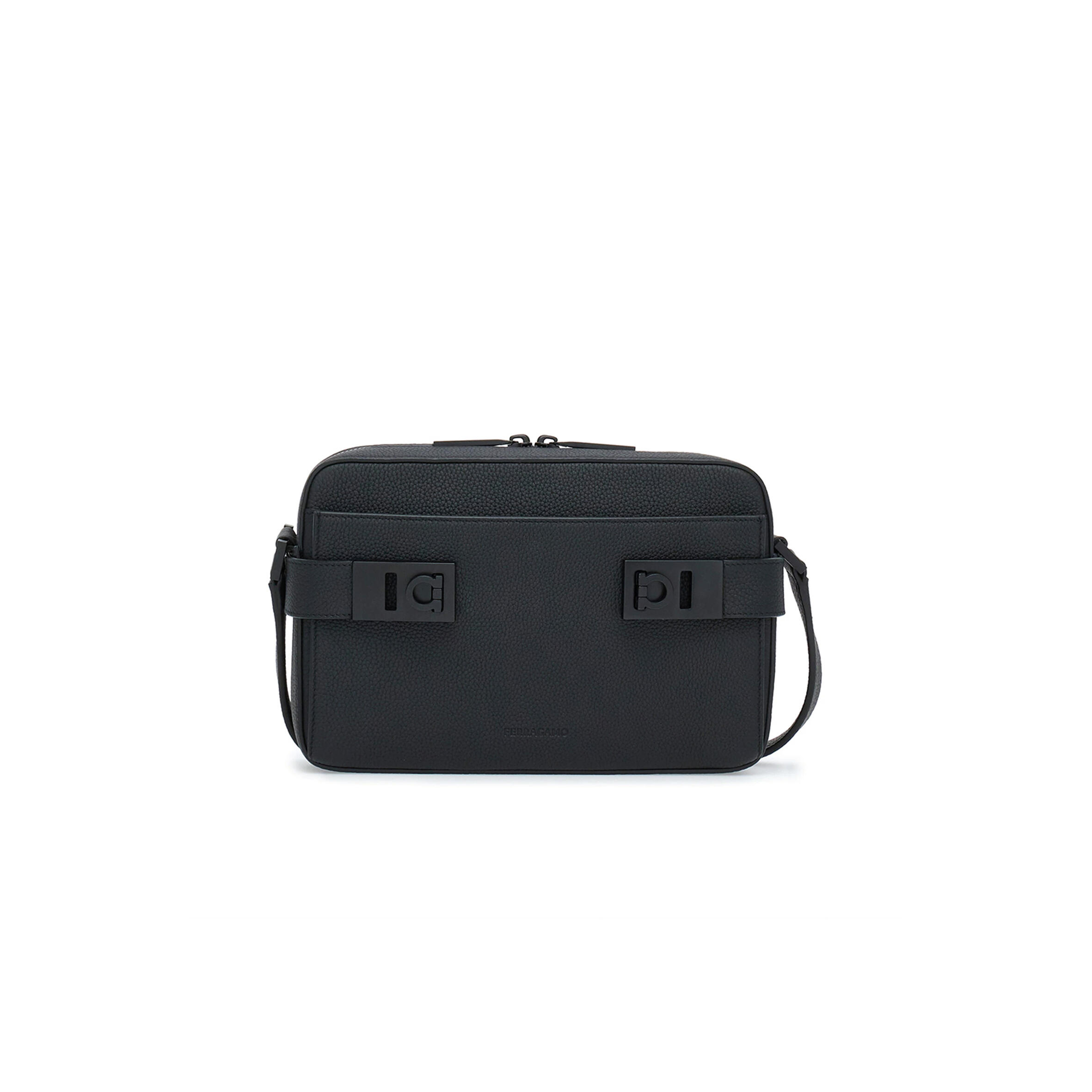 FERRAGAMO EAST-WEST CROSSBODY BAG WITH GANCINI BUCKLES 241304 (24*16*6cm) FERRAGAMO EAST-WEST CROSSBODY BAG WITH GANCINI BUCKLES 241304 (24*16*6cm)